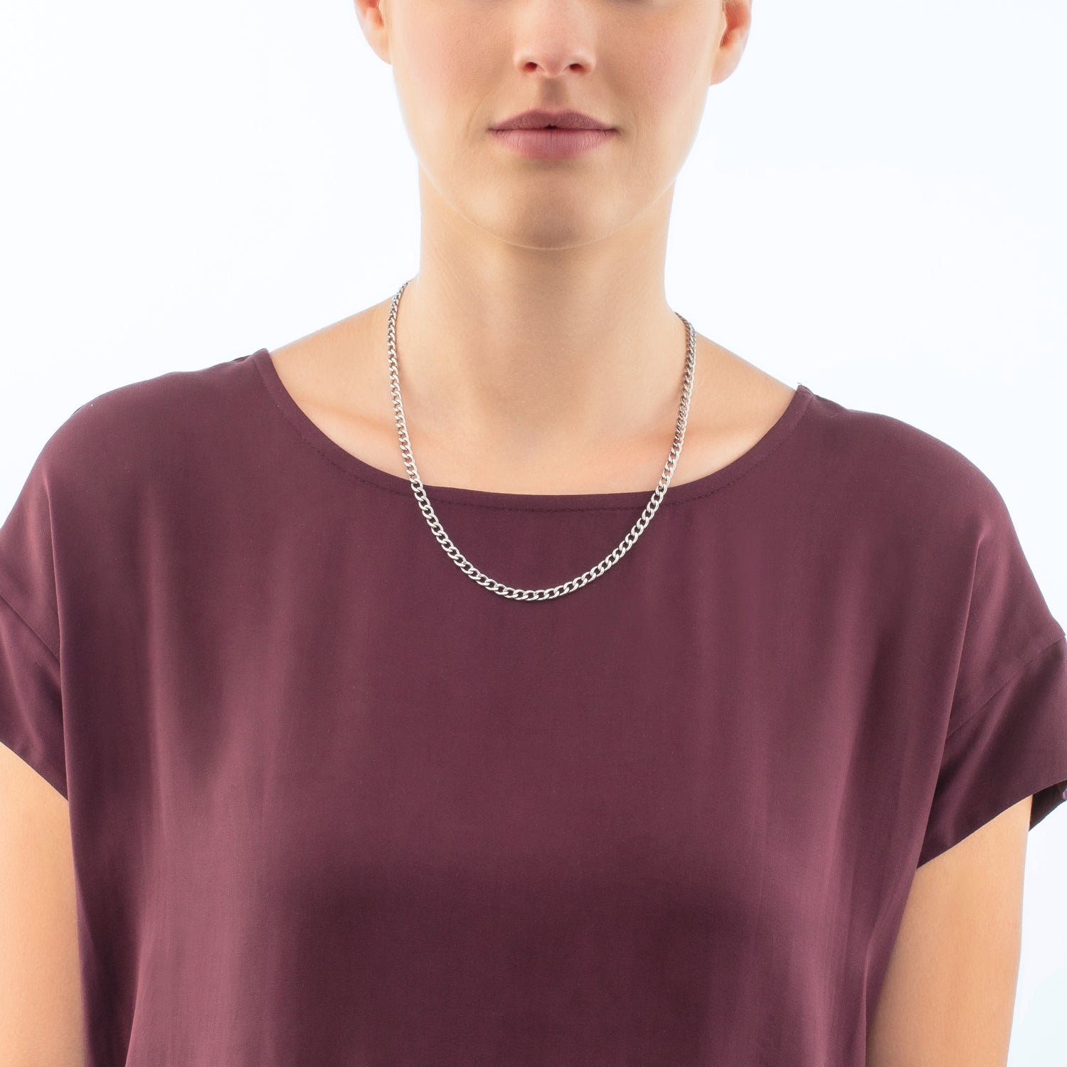 Extension chain 50 cm silver