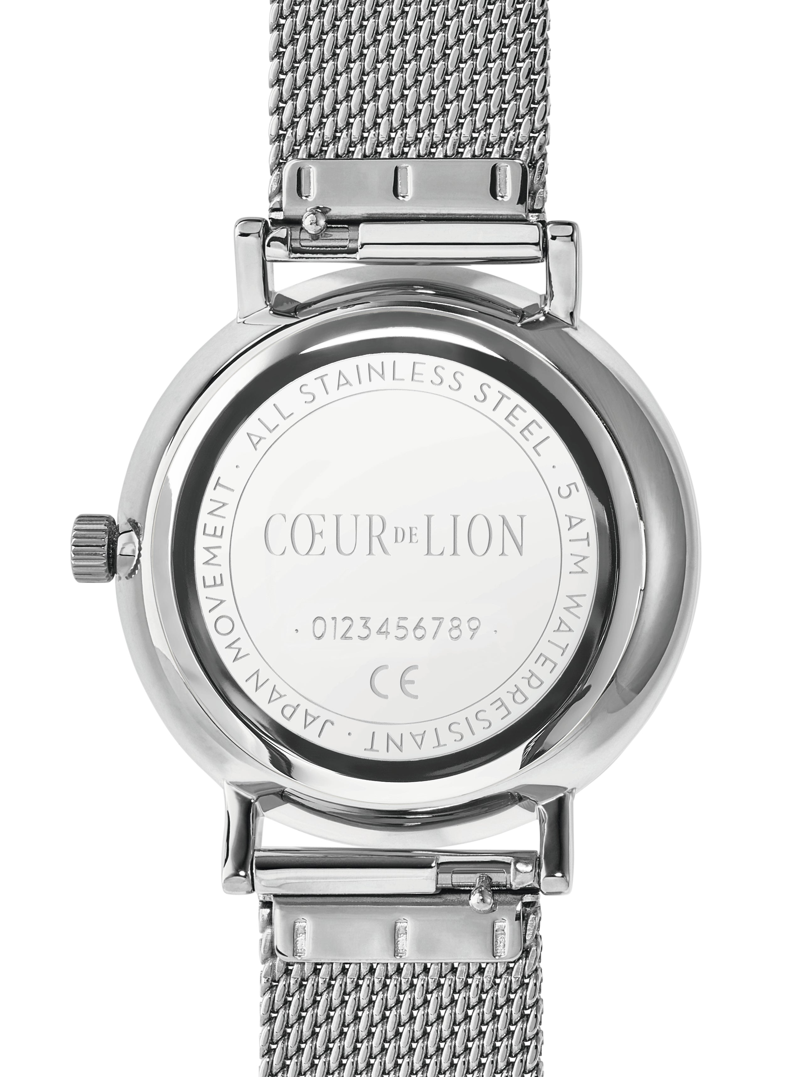 Watch Round Mother-of-Pearl Milanaise Stainless Steel Silver