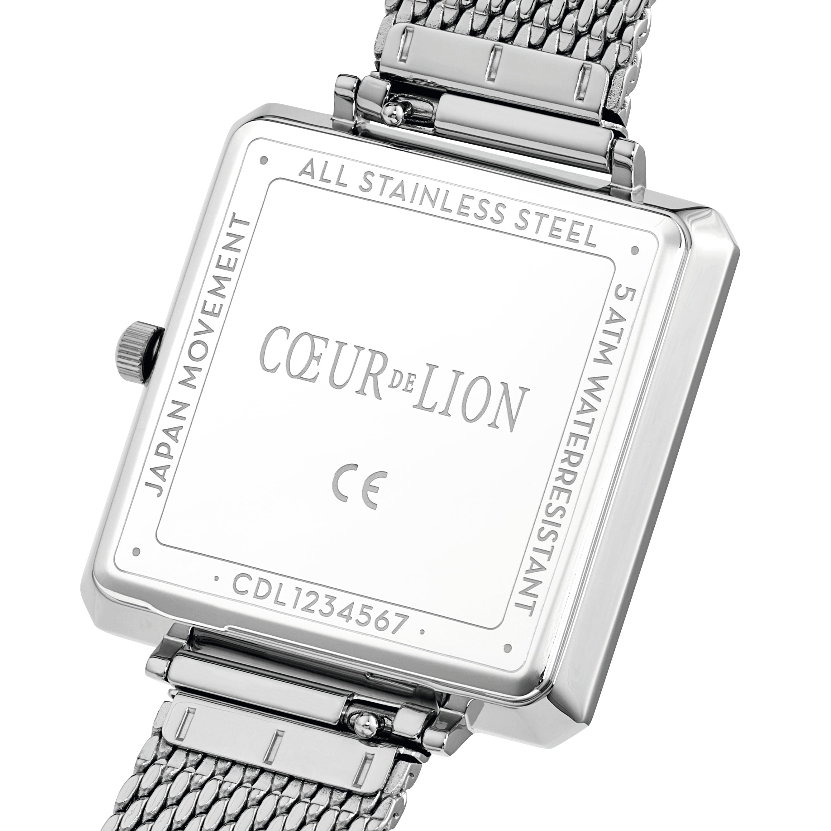 Watch Iconic Square Graphite Sunray Milanese Stainless Steel