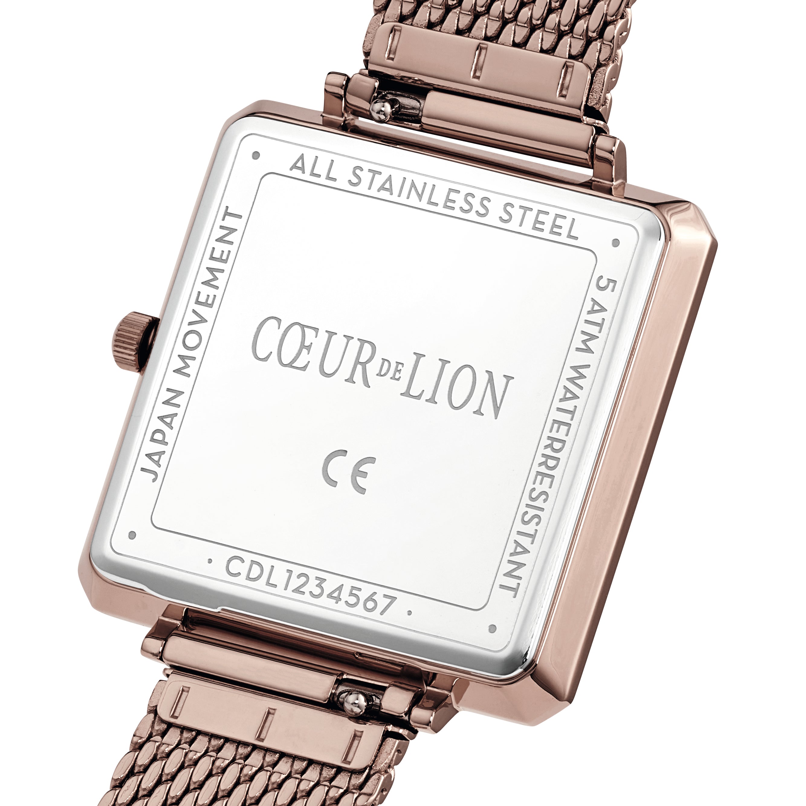 Watch Iconic Square Brilliant White Stainless Steel Champagne