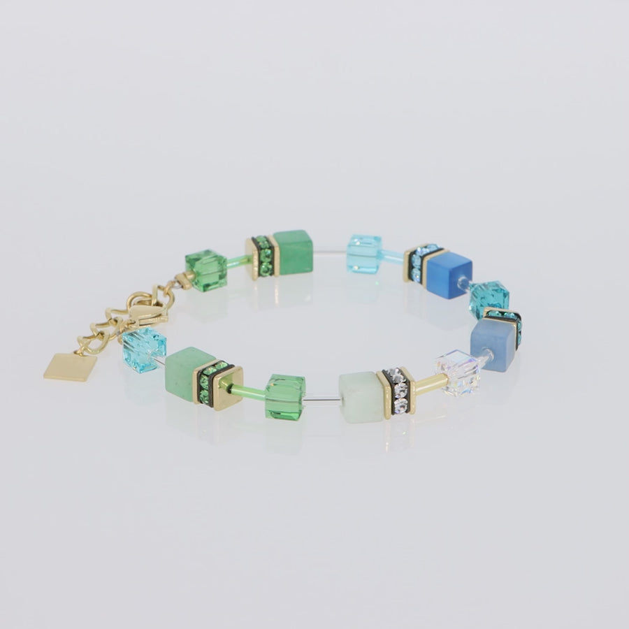 GeoCUBE® Iconic Precious bracelet green-turquoise