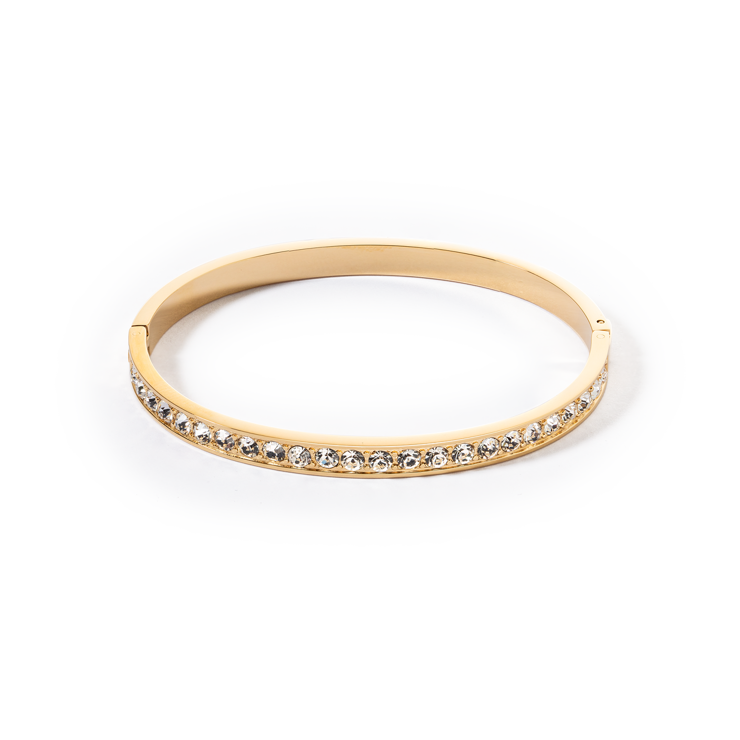 Bracelet stainless steel & crystals gold crystal 19
