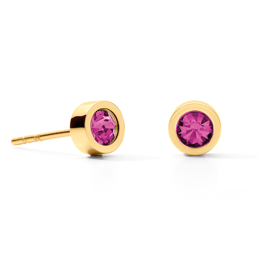 Earrings Sparkling Dots gold-pink