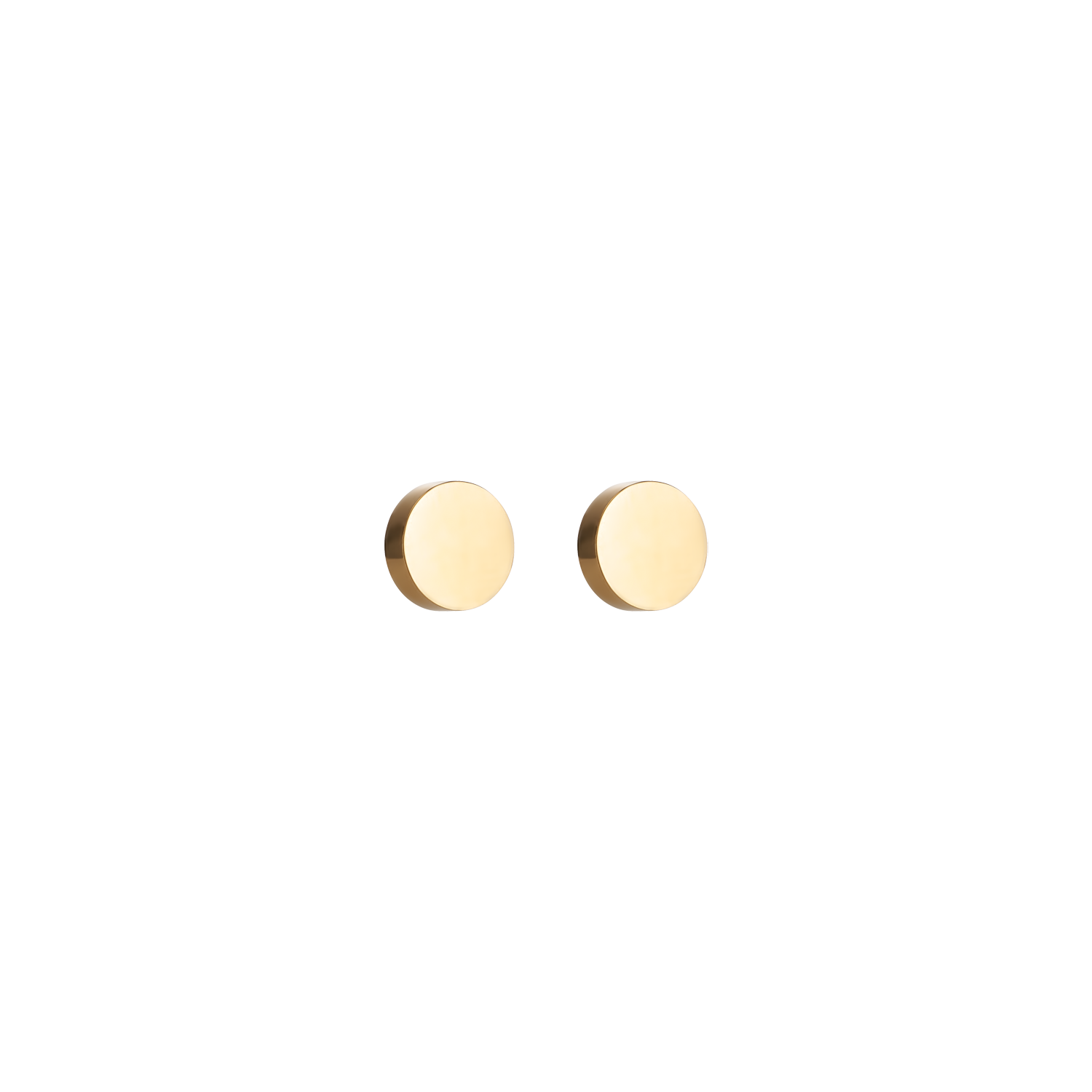 Earrings Round stainless steel gold