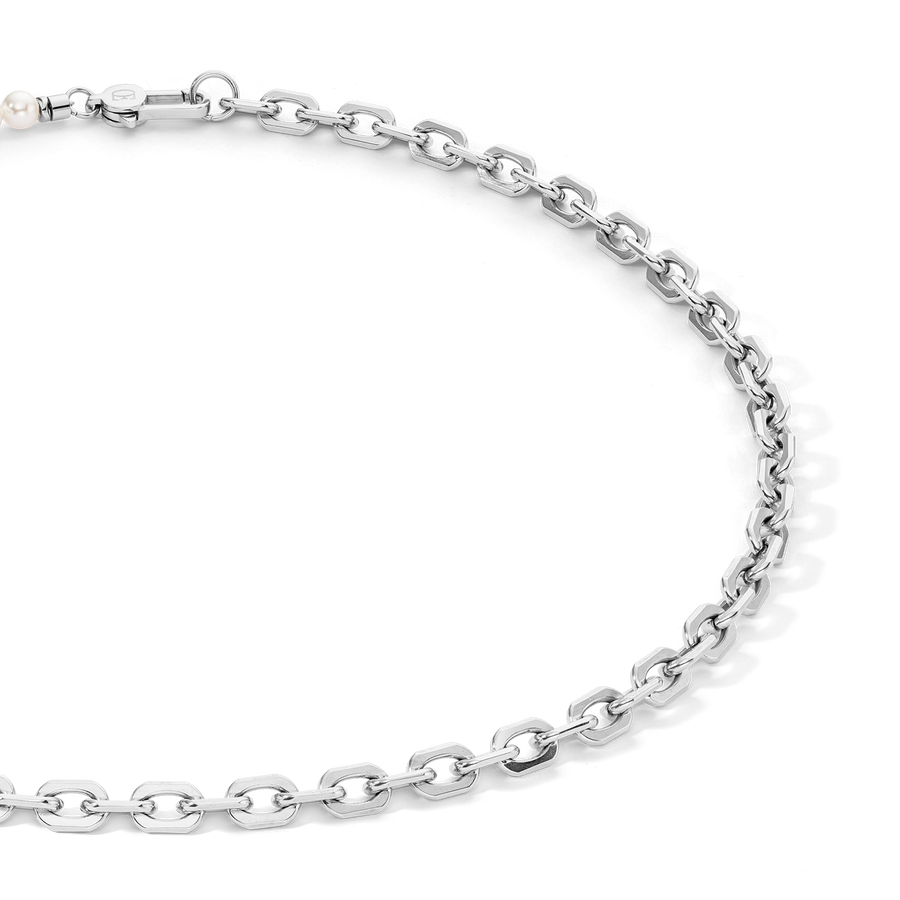 Necklace Pearls Fusion link chain white