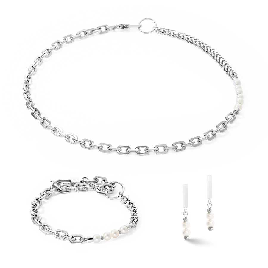 Bracelet Shape Shifter Freshwater Pearls silver