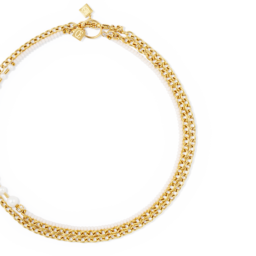 Necklace Chain & Pearl Fever white-gold