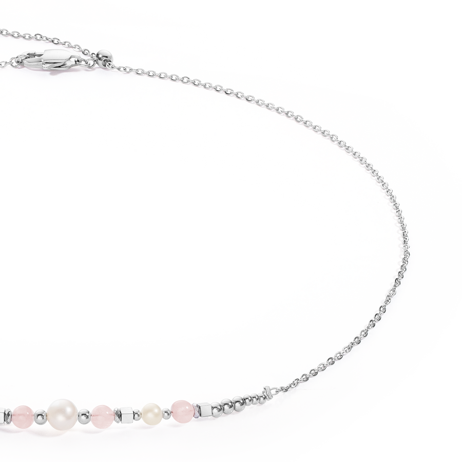 Necklace Princess Pearls silver-pink