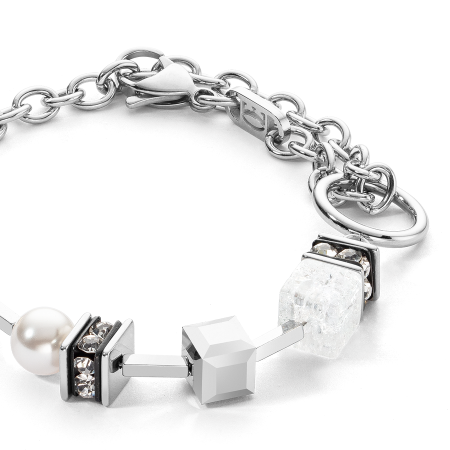 Bracelet Chunky Chain & Cubes Runway Exlusive silver