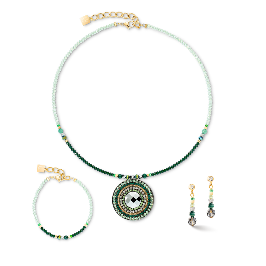 Bracelet Amulet Glamorous Green gold