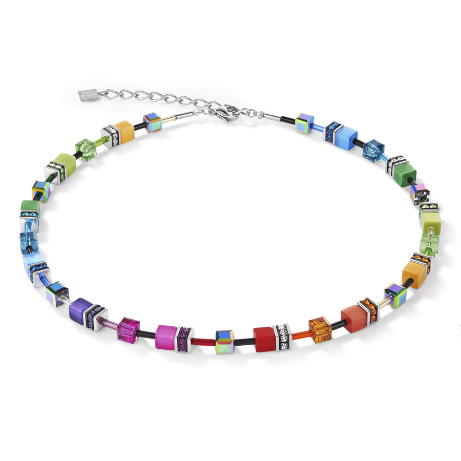 GeoCUBE® necklace multicolour rainbow