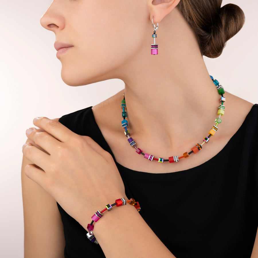 GeoCUBE® necklace multicolour rainbow