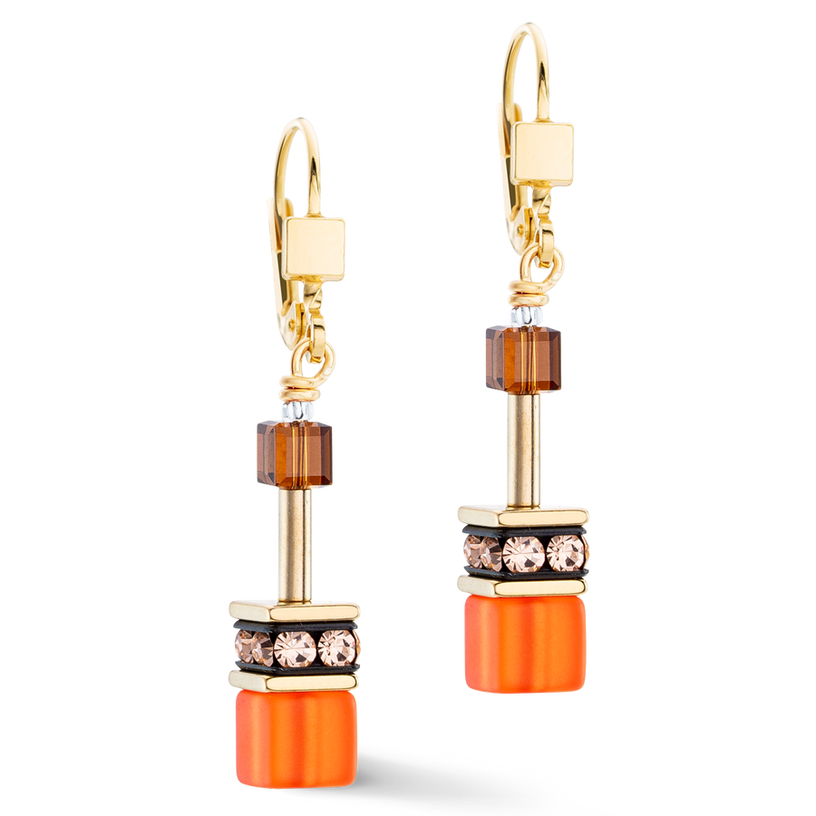 GeoCUBE® Iconic earrings Sunset gold