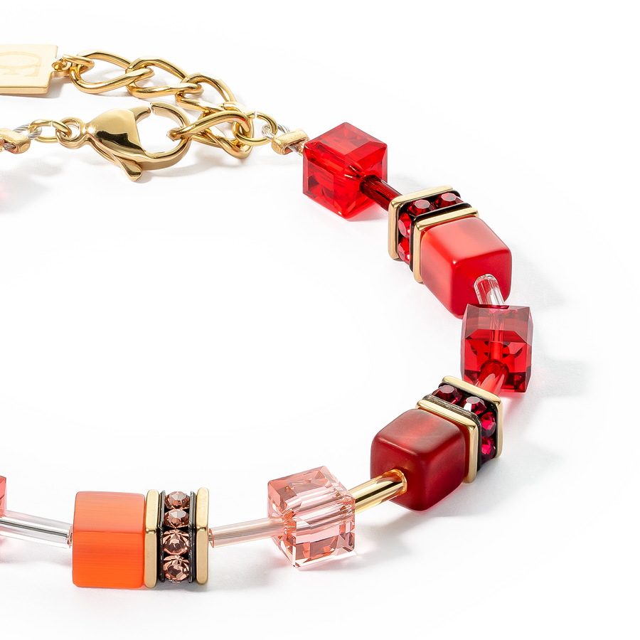 GeoCUBE® Iconic bracelet gold red