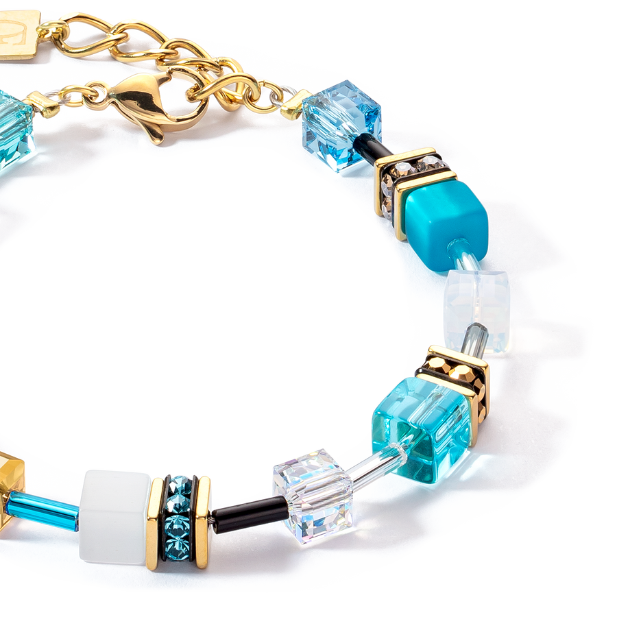 GeoCUBE® Iconic bracelet gold turquoise