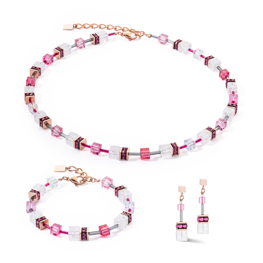 GeoCUBE® Iconic Nature bracelet pink white