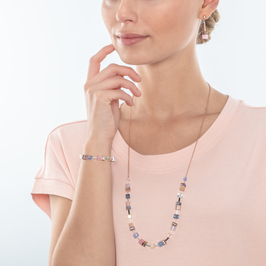GeoCUBE® Iconic Chain bracelet pale blue pink