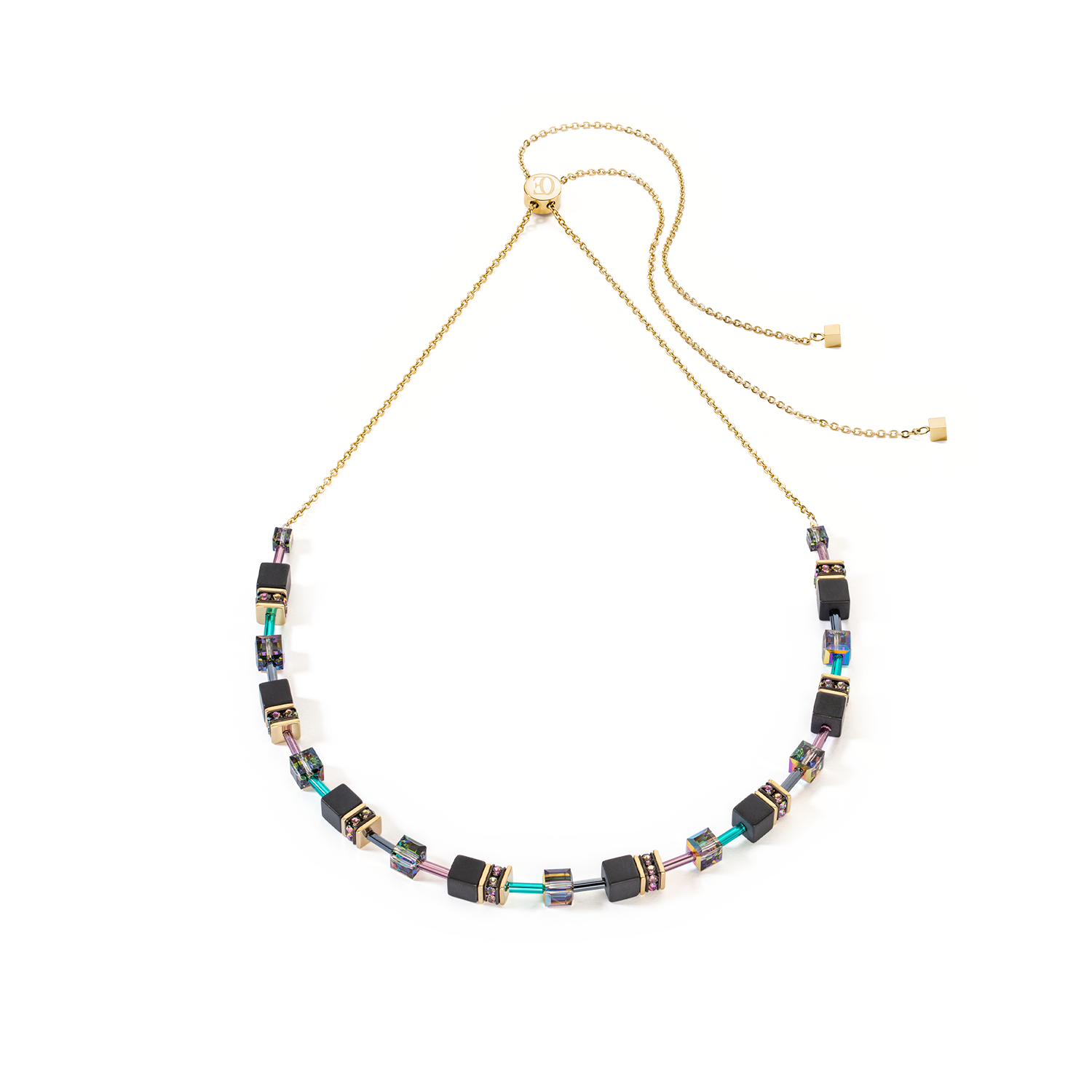 GeoCUBE® Iconic Nature Chain necklace black multicolour