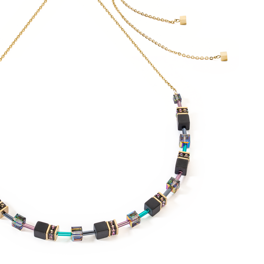 GeoCUBE® Iconic Nature Chain necklace black multicolour