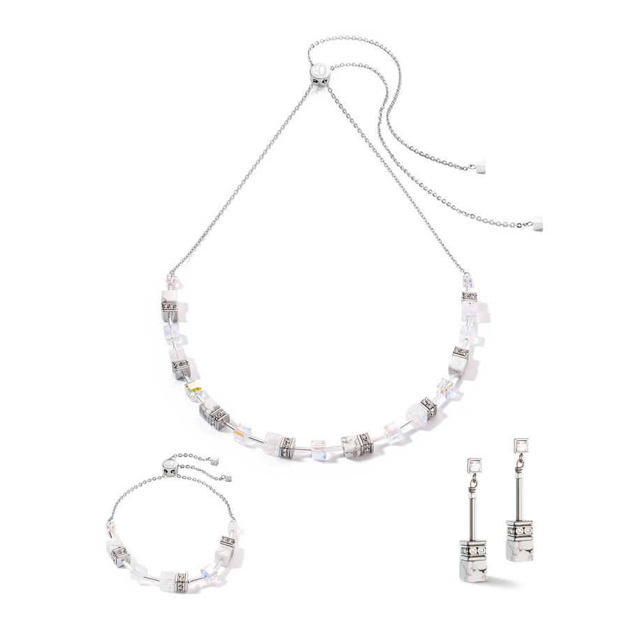 GeoCUBE® Iconic Nature Chain necklace white