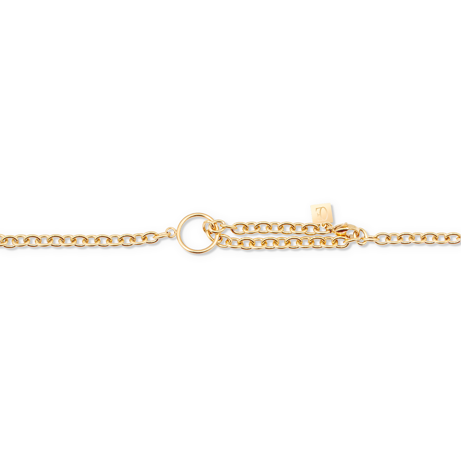 GeoCUBE® Iconic Chain necklace gold-magenta