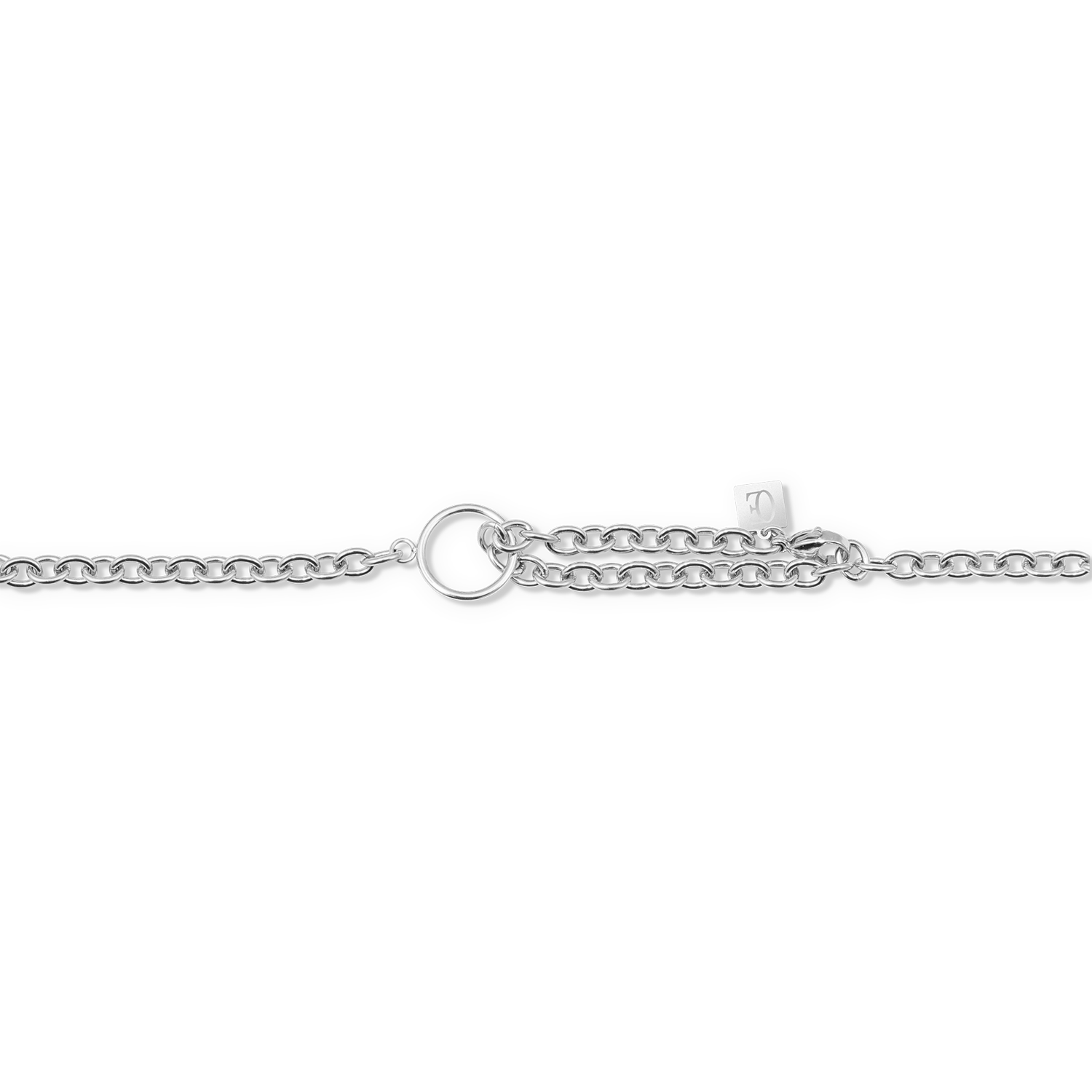 GeoCUBE® Iconic Precious Chain necklace grey-beige