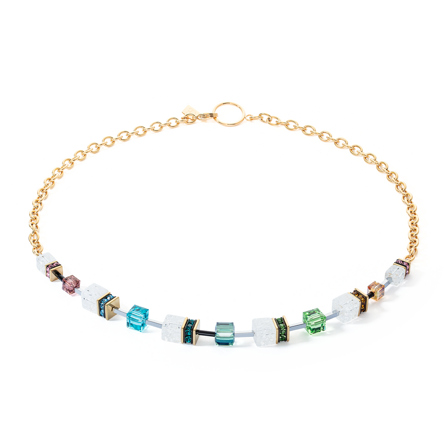 GeoCUBE® Iconic Precious Chain necklace gold-multicolour