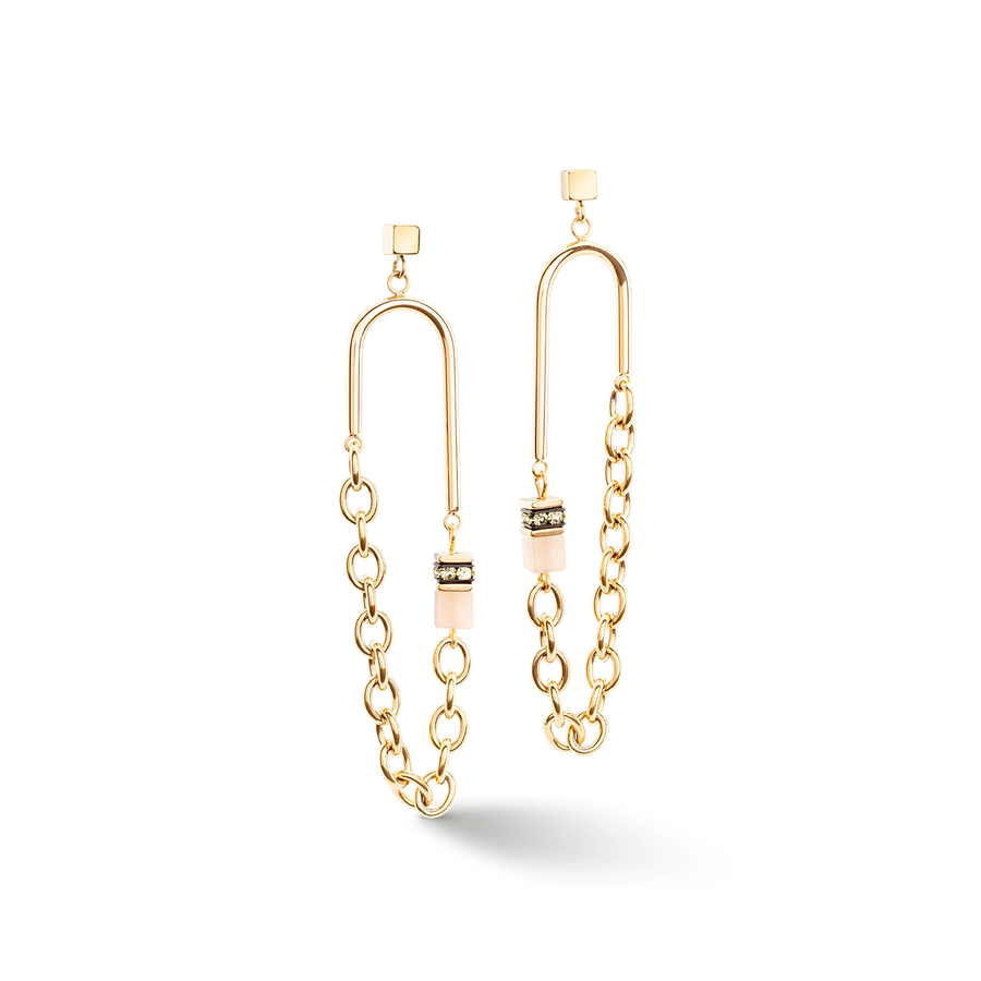 GeoCUBE® Iconic Boho earrings gold-multicolour