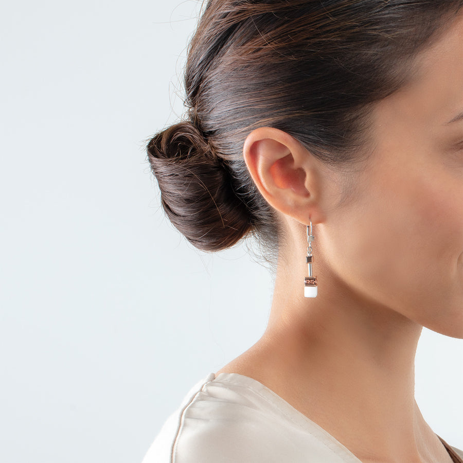 GeoCUBE® Iconic earrings cognac