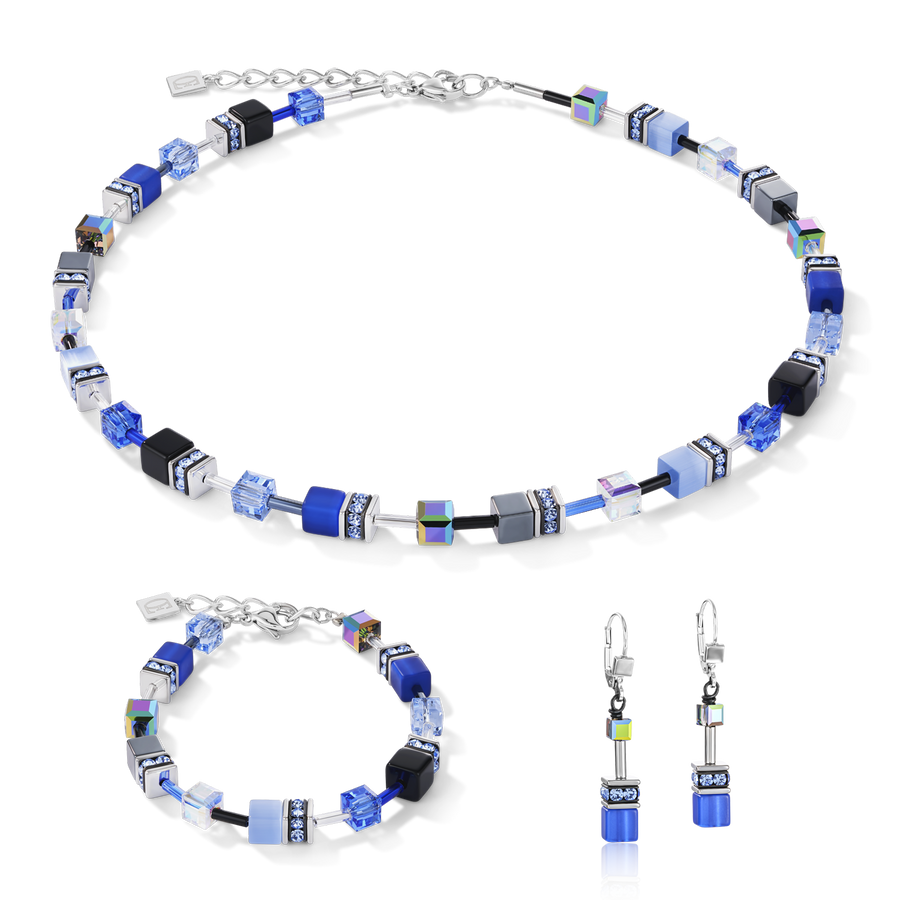 GeoCUBE® Earrings cobalt blue