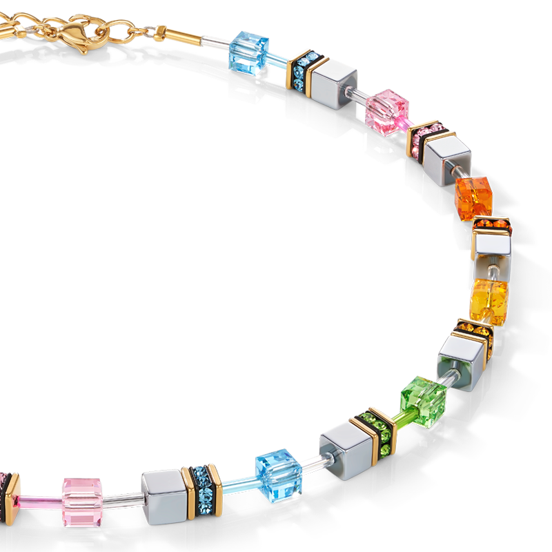GeoCUBE® Necklace multicolour pastel
