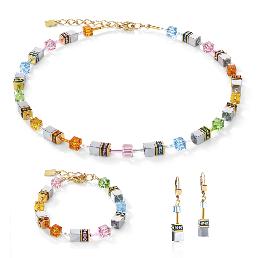 GeoCUBE® Necklace multicolour pastel