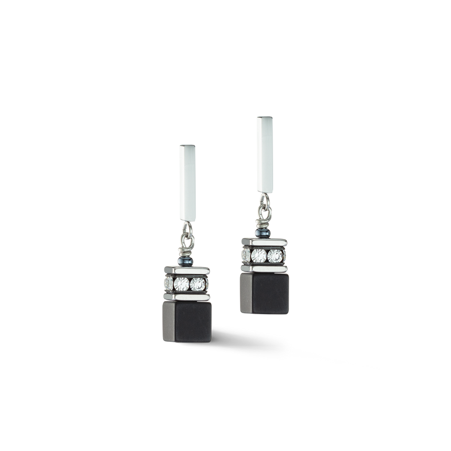 GeoCUBE® Iconic Precious Onyx earrings onyx crystal-black
