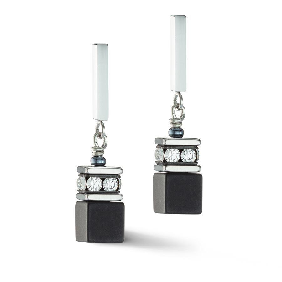 GeoCUBE® Iconic Precious Onyx earrings onyx crystal-black