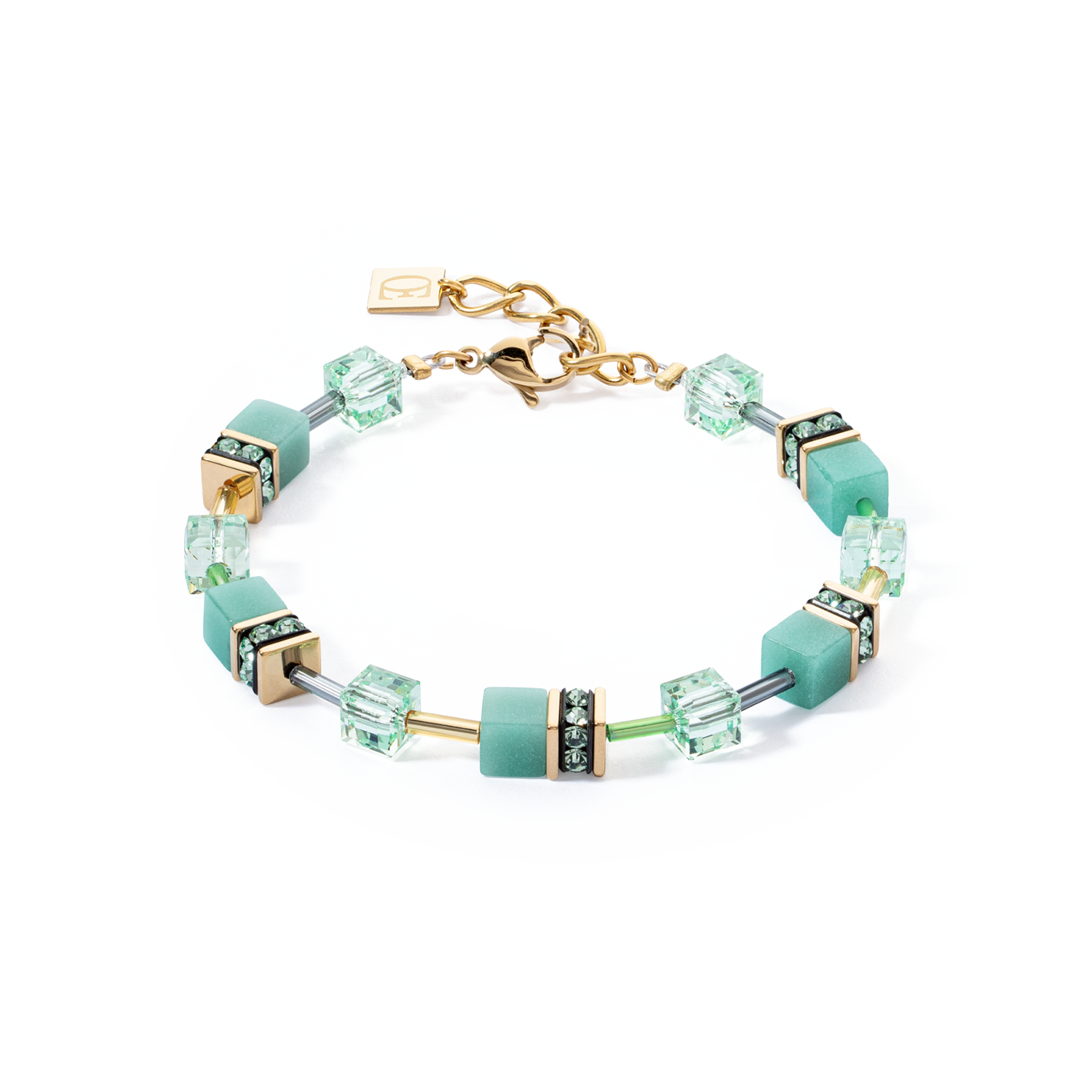 GeoCUBE® Iconic Mono Gold bracelet green