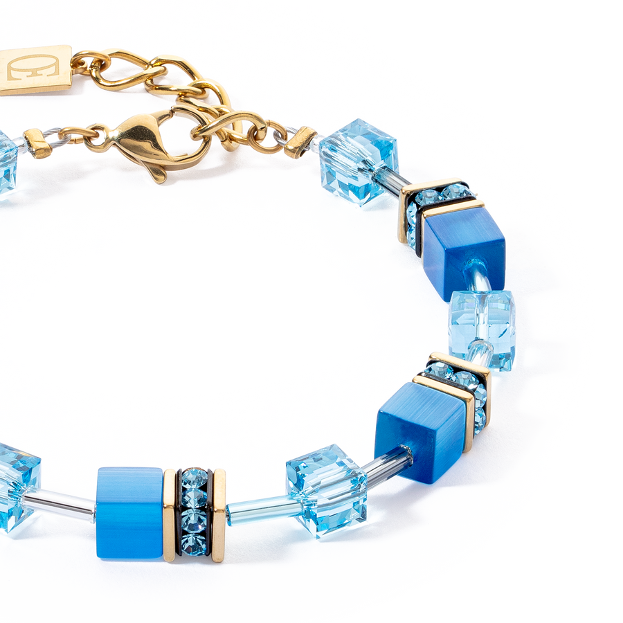 GeoCUBE® Iconic Mono Gold bracelet turquoise