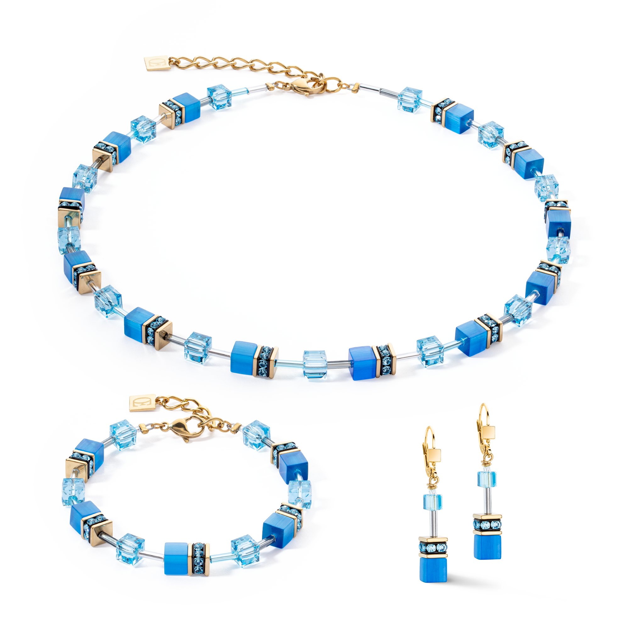 GeoCUBE® Iconic Mono Gold bracelet turquoise