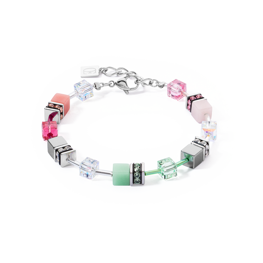 GeoCUBE® Iconic bracelet green-pink