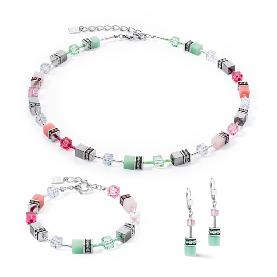 GeoCUBE® Iconic bracelet green-pink