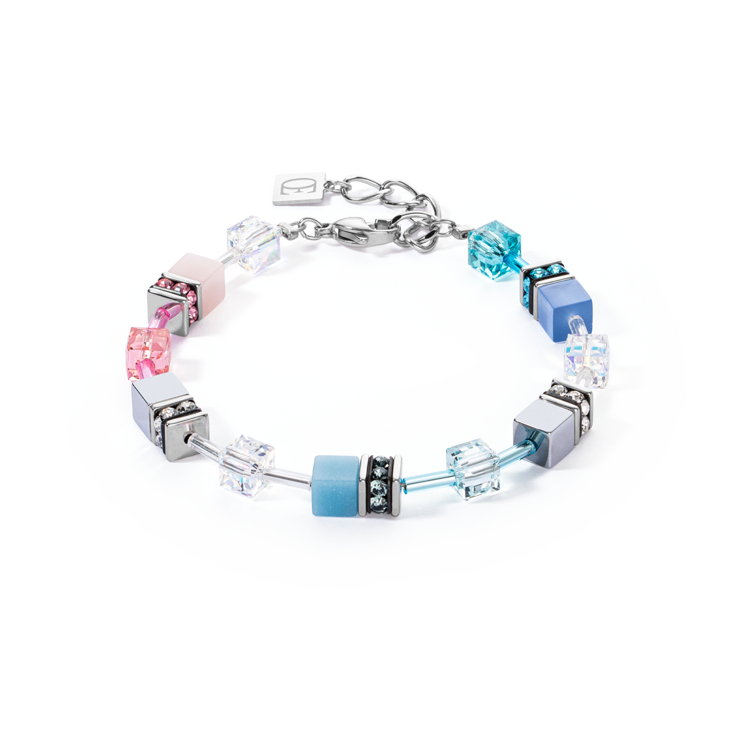 GeoCUBE® Iconic bracelet blue-pink