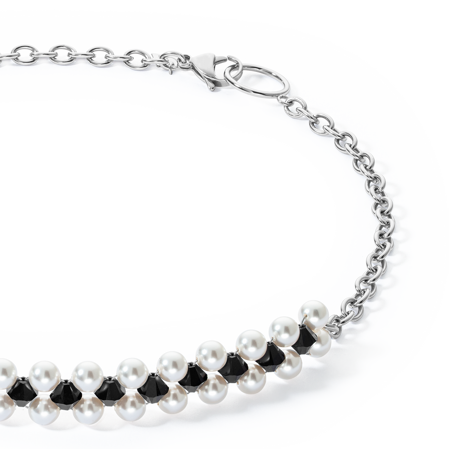 Necklace Choker Mysterious silver-black