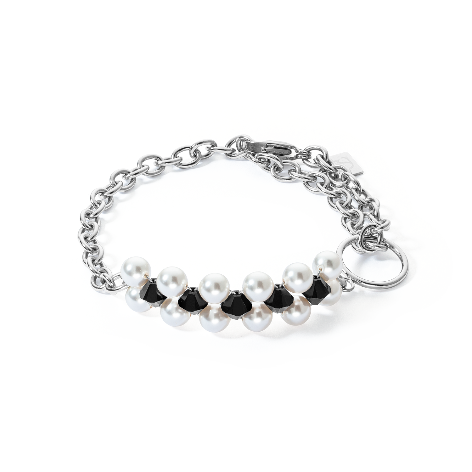 Bracelet Choker Mysterious silver-black