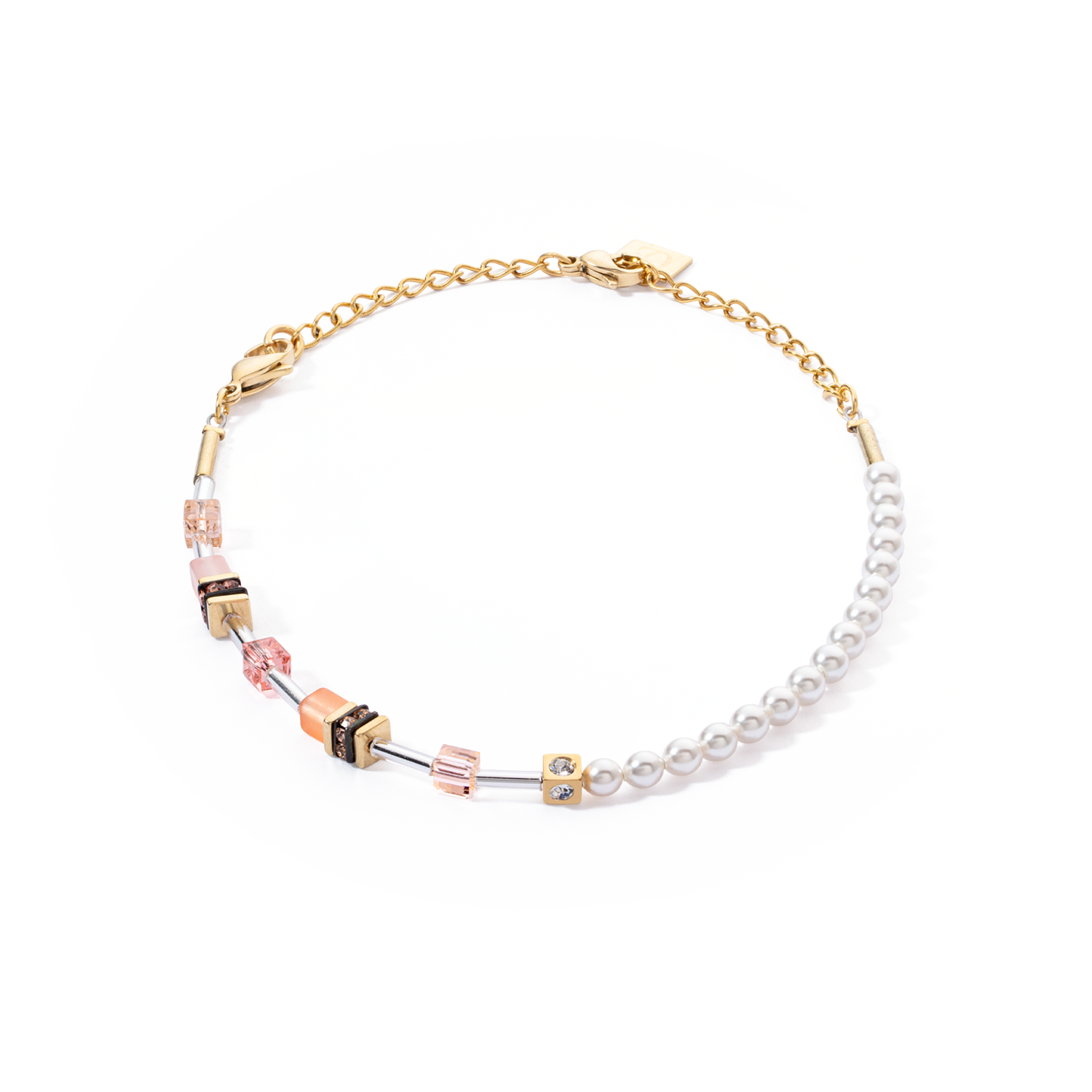 GeoCUBE® Mini Fusion Pearls Bracelet Apricot Crush