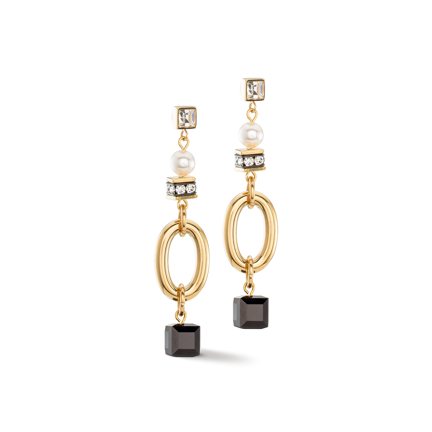 Earrings Mysterious Mix gold-black