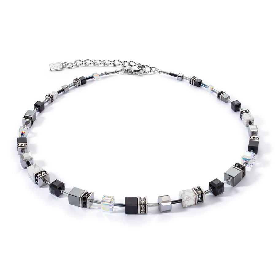 GeoCUBE® Iconic Precious 47,5 cm necklace black-white