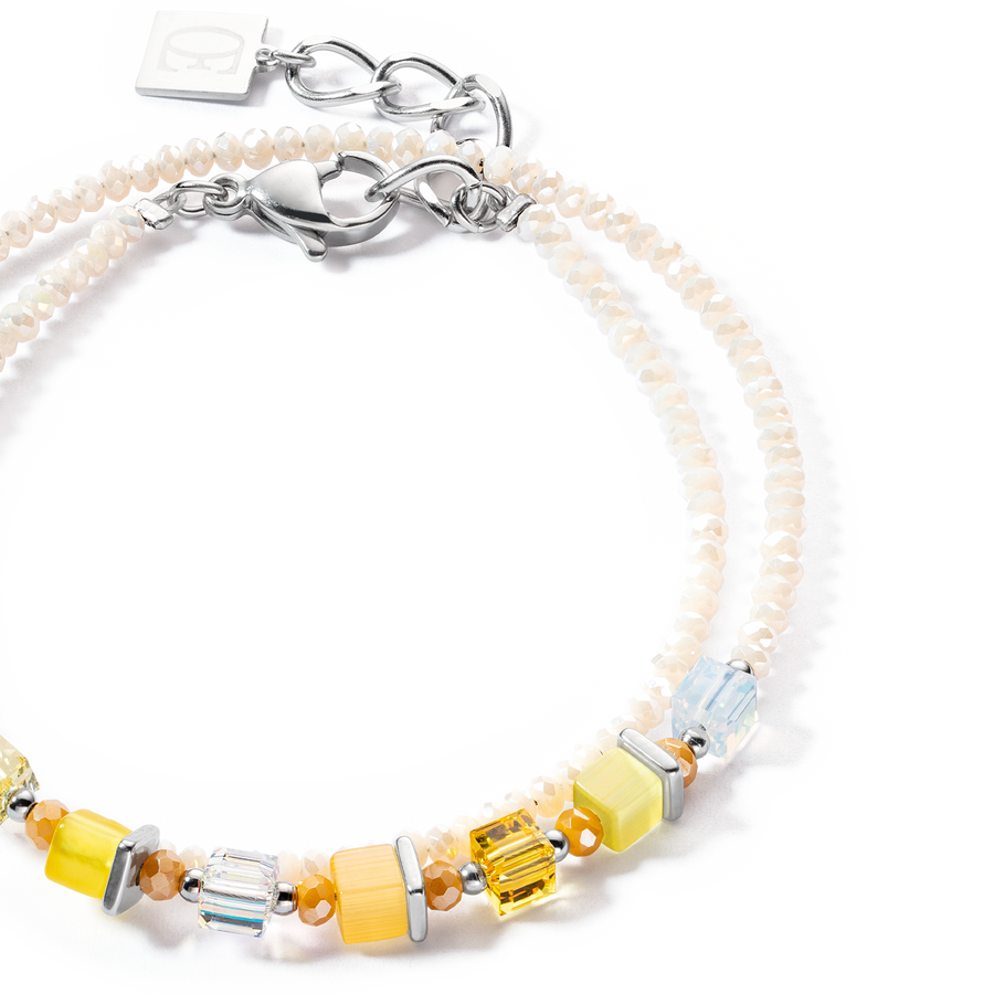 Joyful Colours Wrap bracelet silver yellow