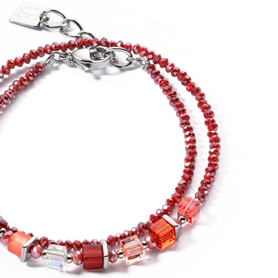 Joyful Colours Wrap bracelet silver red