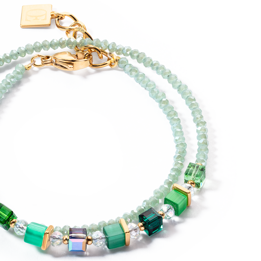 Joyful Colours Wrap bracelet gold green