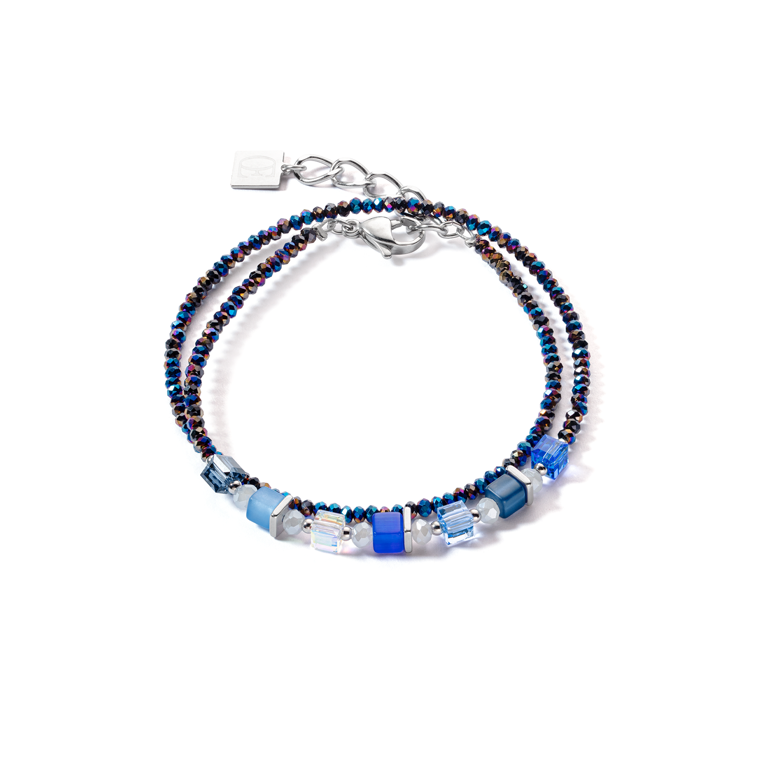 Joyful Colours Wrap bracelet silver blue