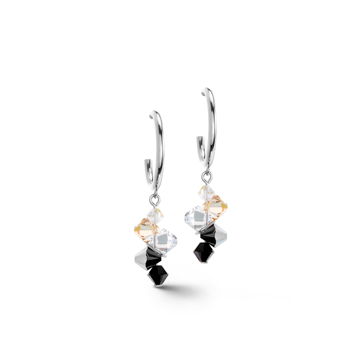 Dancing Crystals earrings silver black